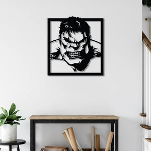 Hulk Green Rage Metal Wall Art | Marvel Superhero Decorative Sculpture
