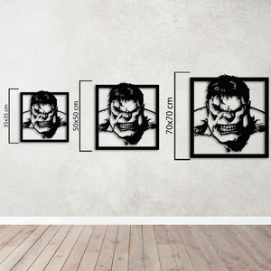 Hulk Green Rage Metal Wall Art | Marvel Superhero Decorative Sculpture