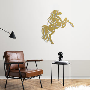 Free Galloping Horse Metal Wall Art | Decorative Animal Sculpture