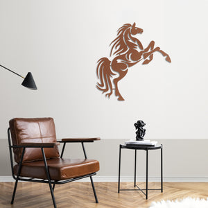 Free Galloping Horse Metal Wall Art | Decorative Animal Sculpture