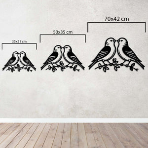 Wings of Love Birds Metal Wall Art | Decorative Bird Wall Sculpture