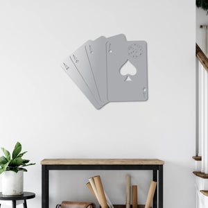 Playing Cards Metal Wall Art | Decorative Gaming Wall Sculpture