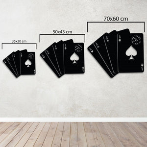 Playing Cards Metal Wall Art | Decorative Gaming Wall Sculpture