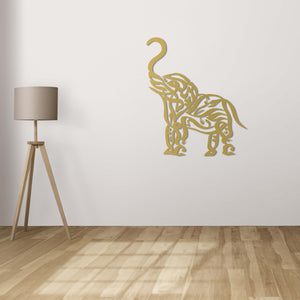 Islamic Elephant Metal Wall Art | Decorative Spiritual Wall Sculpture