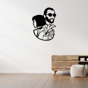 Woman and Man Minimalist Silhouette Metal Wall Art | Modern Decor