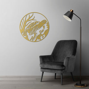 Turtle Metal Wall Art | Decorative Sea Life Wall Sculpture Decor