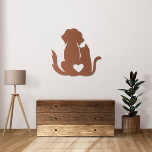 Loyalty and Love Metal Wall Art | Heartfelt Decorative Sculpture