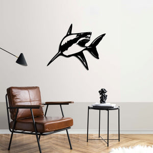 Power of Seas Shark Metal Wall Art | Decorative Marine Wall Sculpture