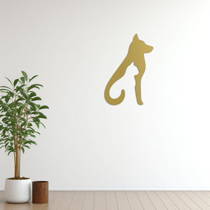 Silent Friendship Metal Wall Art | Heartwarming Decorative Sculpture