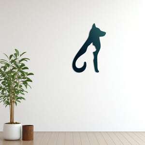 Silent Friendship Metal Wall Art | Heartwarming Decorative Sculpture