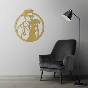 Guardian of Loyalty Metal Wall Art | Animal Decorative Sculpture