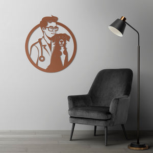 Guardian of Loyalty Metal Wall Art | Animal Decorative Sculpture