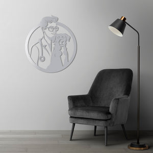 Guardian of Loyalty Metal Wall Art | Animal Decorative Sculpture