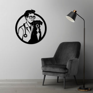 Guardian of Loyalty Metal Wall Art | Animal Decorative Sculpture