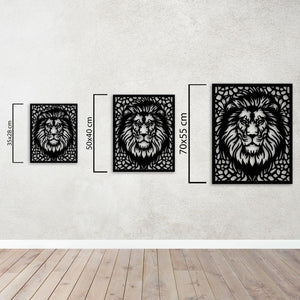 Portrait of the King Lion Metal Wall Art | Decorative Wall Sculpture