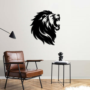 Roaring Lion Metal Wall Art | Majestic Animal Wall Sculpture Decor