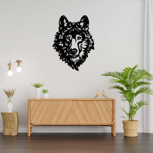 Majestic Wolf Metal Wall Art | Decorative Animal Wall Sculpture