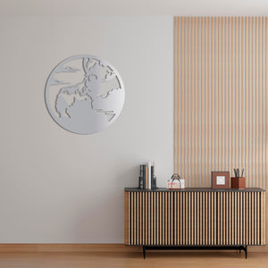 Wolf and Full Moon Metal Wall Art | Decorative Animal Wall Sculpture