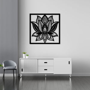 Symbol of Peace Lotus Flower Metal Wall Art | Decorative Sculpture