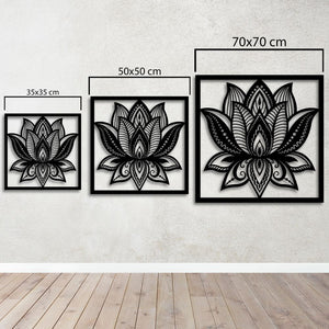 Symbol of Peace Lotus Flower Metal Wall Art | Decorative Sculpture
