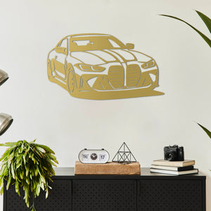 BMW M4 – Araba Metal Duvar Dekoru Laser Artique