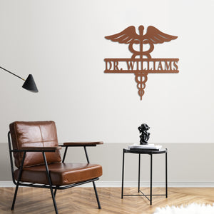 Wings of Medicine Metal Wall Art | Medical Decorative Sculpture