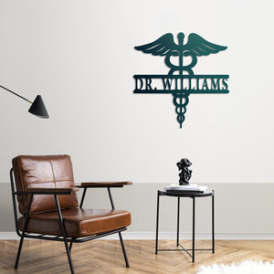 Wings of Medicine Metal Wall Art | Medical Decorative Sculpture