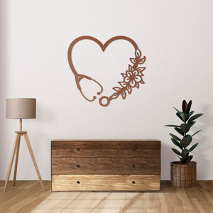 Heart of Healing Metal Wall Art | Spiritual Decorative Sculpture