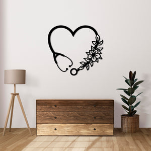 Heart of Healing Metal Wall Art | Spiritual Decorative Sculpture