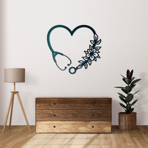Heart of Healing Metal Wall Art | Spiritual Decorative Sculpture