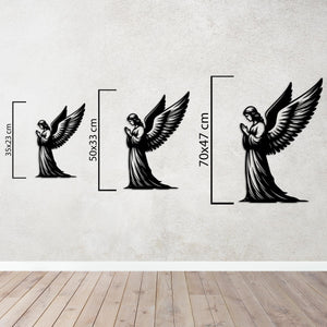 Guardian Angel Metal Wall Art | Spiritual Protective Sculpture