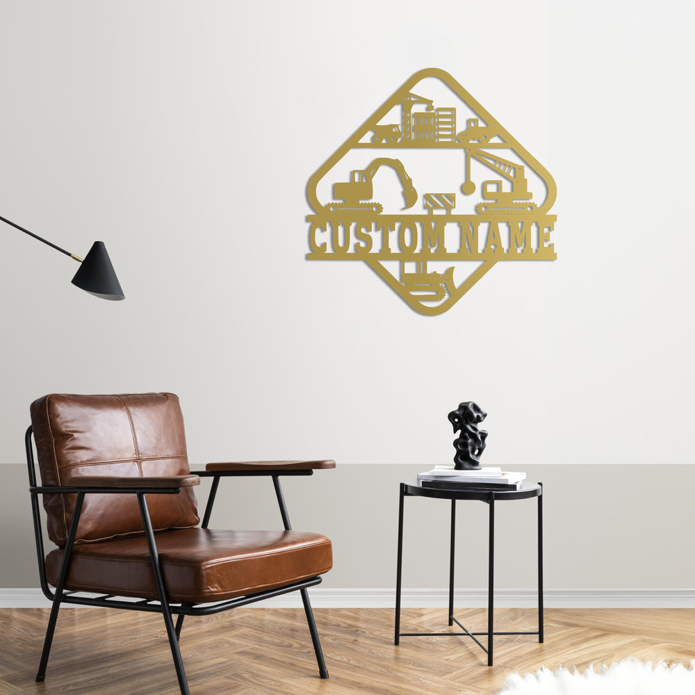 Construction Spirit – Customizable Metal Wall Art Sculpture