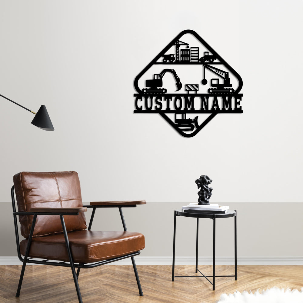 Construction Spirit – Customizable Metal Wall Art Sculpture