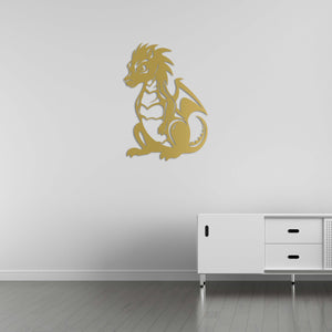 Little Dragon Metal Wall Art | Decorative Fantasy Wall Sculpture