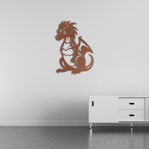Little Dragon Metal Wall Art | Decorative Fantasy Wall Sculpture