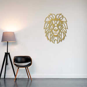 Modern Lion Art Metal Wall Decor | Stylish Animal Wall Sculpture