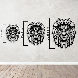 Modern Lion Art Metal Wall Decor | Stylish Animal Wall Sculpture
