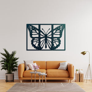 Monarch Elegance 3-Piece Butterfly Metal Wall Art | Wall Sculpture
