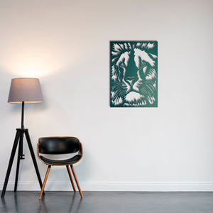 King of the Jungle Lion Metal Wall Art | Majestic Animal Sculpture