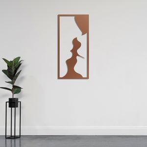 Shadow of a Kiss Metal Wall Art | Romantic Decorative Wall Sculpture