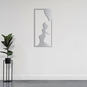 Shadow of a Kiss Metal Wall Art | Romantic Decorative Wall Sculpture