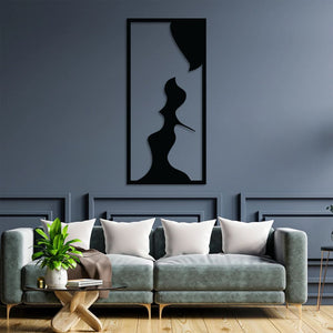 Shadow of a Kiss Metal Wall Art | Romantic Decorative Wall Sculpture