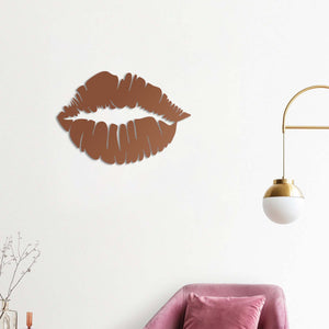 Silent Passion Kiss Metal Wall Art | Romantic Decorative Sculpture