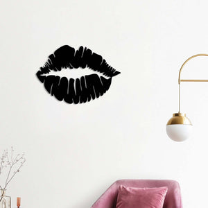 Silent Passion Kiss Metal Wall Art | Romantic Decorative Sculpture