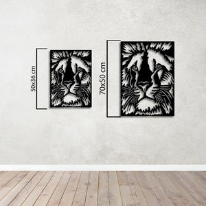 King of the Jungle Lion Metal Wall Art | Majestic Animal Sculpture