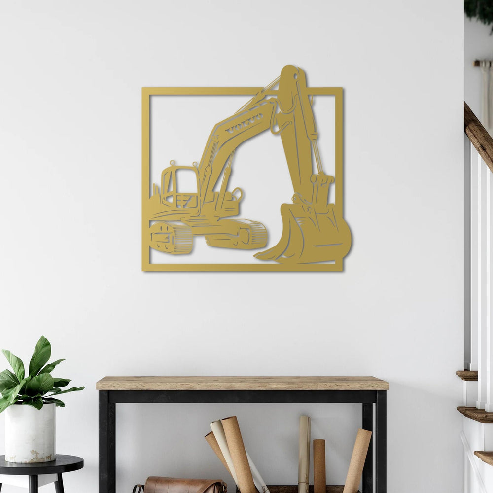 Crawler Excavator – Metal Wall Art