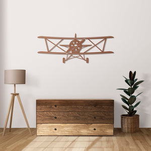 Propeller Airplane Metal Wall Art | Vintage Aviation Wall Sculpture