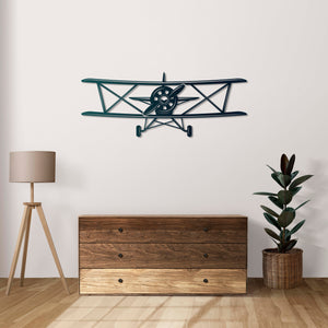 Propeller Airplane Metal Wall Art | Vintage Aviation Wall Sculpture