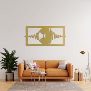 Vinyl Record Metal Wall Art | Decorative Music Wall Sculpture