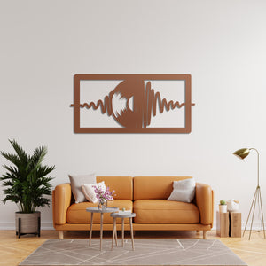Vinyl Record Metal Wall Art | Decorative Music Wall Sculpture